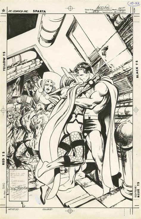 John Byrne Action Comics Cover Big Barda Mr Miracle Comic Art Batman Superman Comic