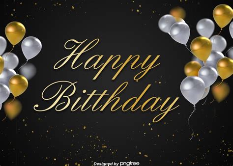 Happy Birthday Background For Black Gold Minimalist Party | Birthday background, Birthday ...