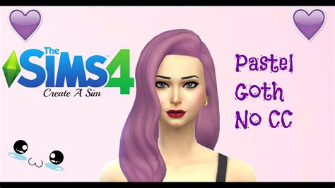 Sims 4 Cas Pastel Goth No Cc Youtube