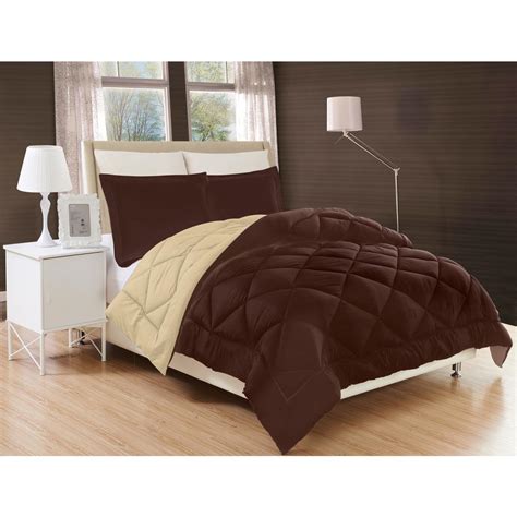 Other than the king size comforter set, you can have this comforter set in twin and queen size as well. Elegant Comfort Down Alternative Chocolate Brown and Cream ...