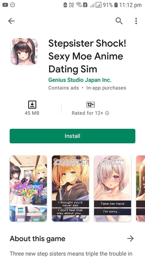 stepsister shock sexy moe anime dating sim android and ios mods mobile games