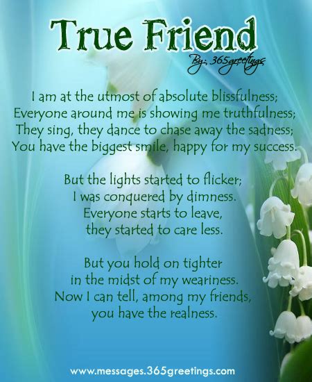 Friendship Poems For Friends Best Friend Quotes