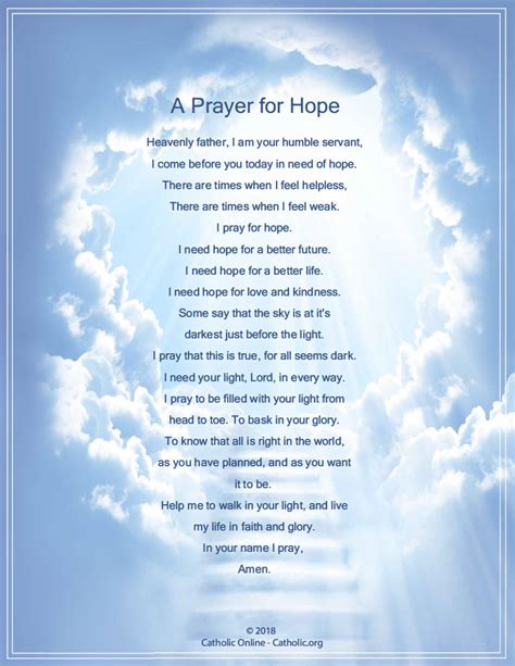 A Prayer For Hope Free Pdf Catholic Online Learning Resources