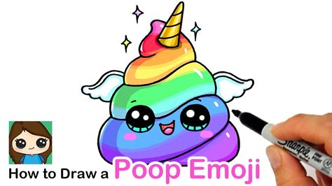 You can create more to your work style. How to Draw a Unicorn Rainbow Poop Emoji Easy