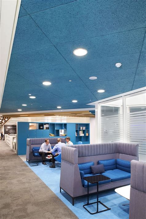 Study was design to be masculine with blue painted built in cabinetry. False Ceiling Designs For Office Meeting Hall - Zion Star