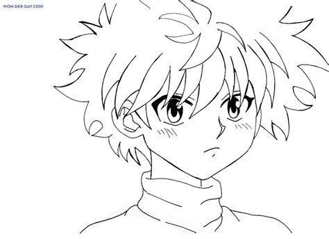 Hunter Killua Coloring Pages Coloriage Anime Gon Friends Printable