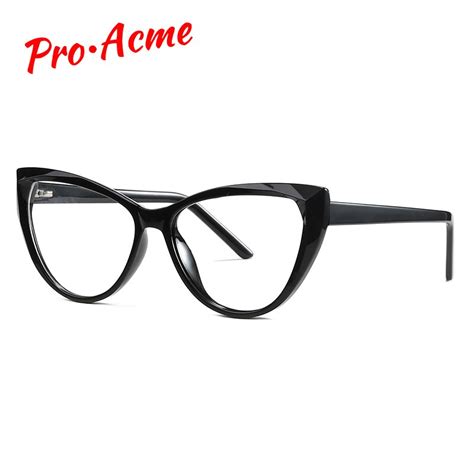 Pro Acme Tr90 Optical Glasses Frame Glasses For Computer Women Cat Eye Diamond Bump Clear