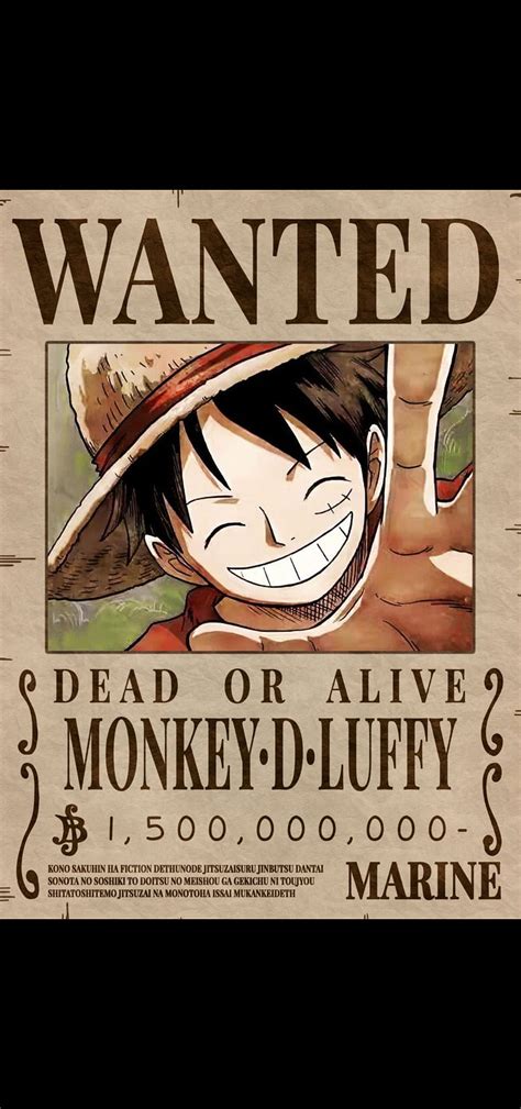 X Px P Free Download One Piece Luffy Wanted One Piece Hd Phone Wallpaper Pxfuel