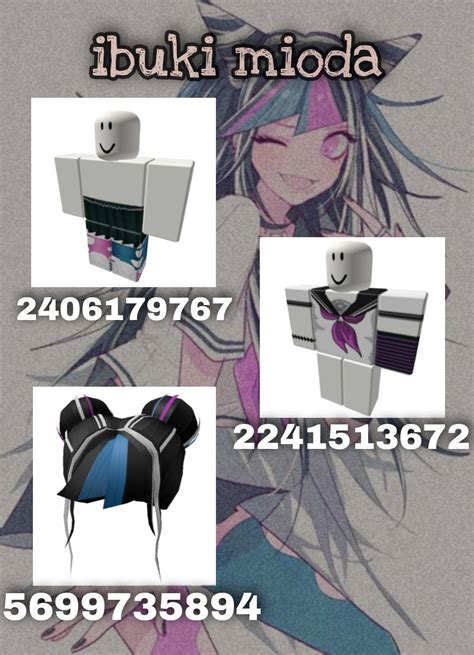Roblox Clothing Code For Ibuki Mioda From Danganronpa