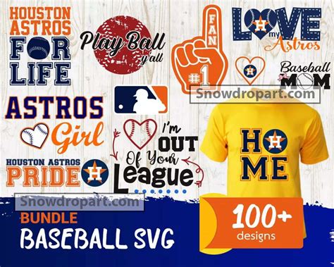 Houston Astros Designs Bundle Svg Digital File Mlb Svg Astros Svg