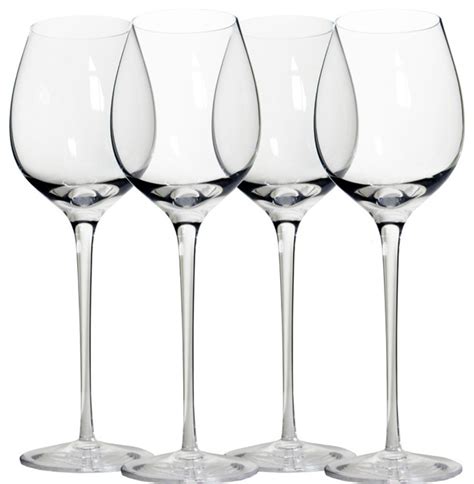 Classic Long Stem Wine Glasses Red Wine Set Of 4 Contemporary