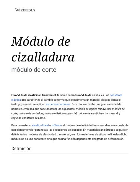 Módulo De Cizalladura Wikipedia La Enciclopedia Libre Módulo De