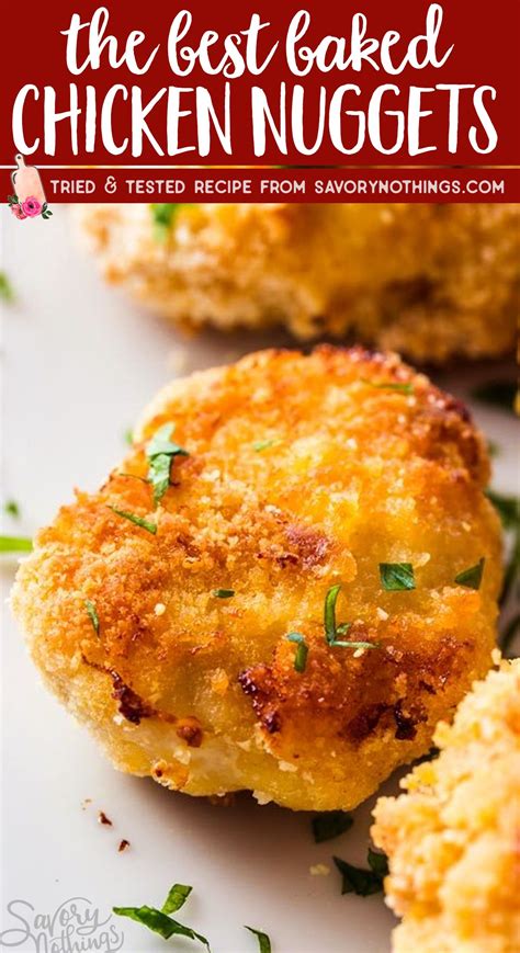The Best Baked Chicken Nuggets | Homemade chicken nuggets baked, Baked chicken nuggets, Chicken 