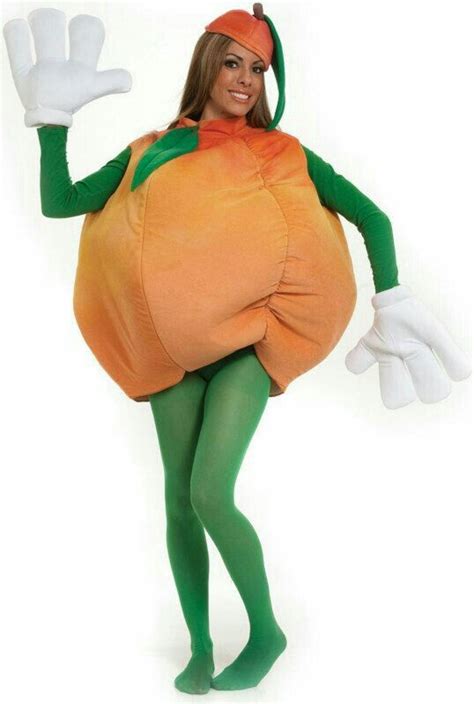 Pin By Hy On Hair Tutorial Peach Costume Fruit Costumes Fruit Halloween Costumes