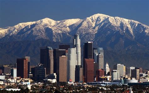 Los Angeles Skyline Wallpaper Wallpapersafari