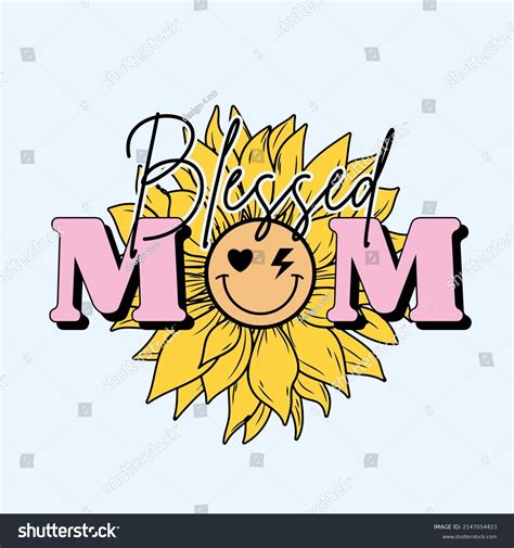 Blessed Mom Tshirt Design Template Stock Vector Royalty Free