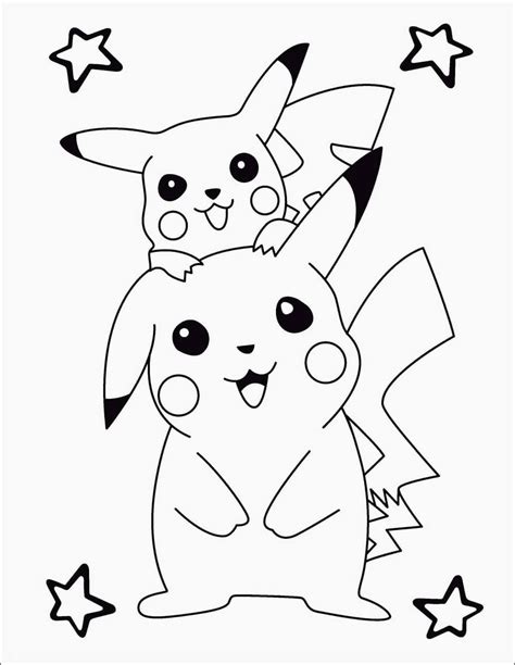 Dibujos De Pikachu Para Colorear Imprima Gratis A4 En