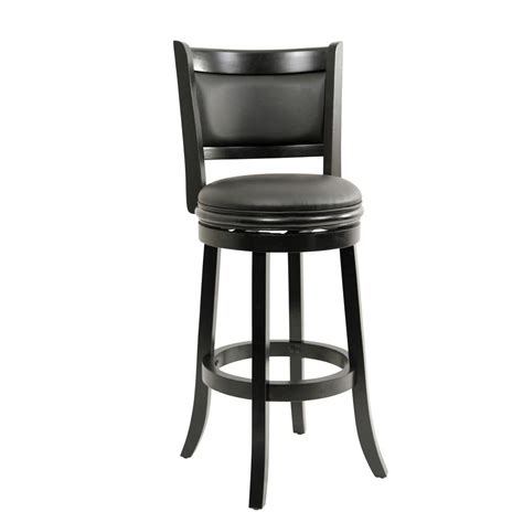 Boraam Augusta In Black Swivel Cushioned Bar Stool The Home