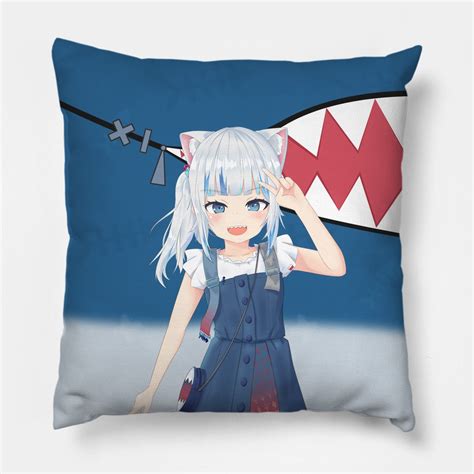 Hololive Gawr Gura Pillow Hololive In 2022 Pillows Throw Pillows