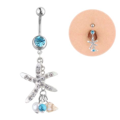 Punk Crystal Feminino Helix Piercing Surgical Steel Belly Button Ring
