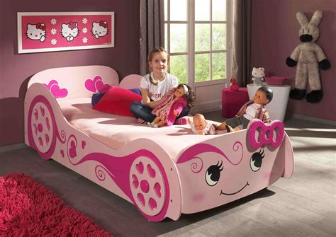 Lit mezzanine pour enfant avec sommier toboggan tunnel rideau modèle rose foncé 90x200 cm lit pour enfant cabane maison avec matelas et sommier à lattes en bois de pin rose 90x200 cm. Lit enfant voiture fille rose violette PAPILLON