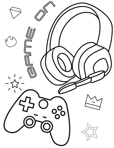 Gaming Coloring Pages Gaming PDF Gaming Printables Gamer - Etsy in 2023