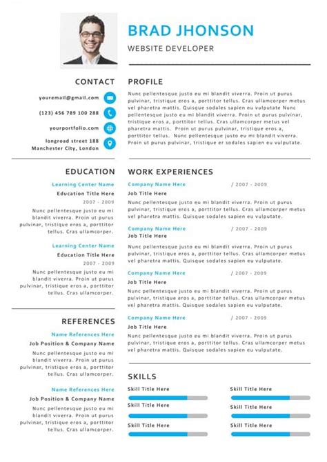 You don't have to start writing from scratch. Creative Professional Resume - Editable Downloadable CV Word