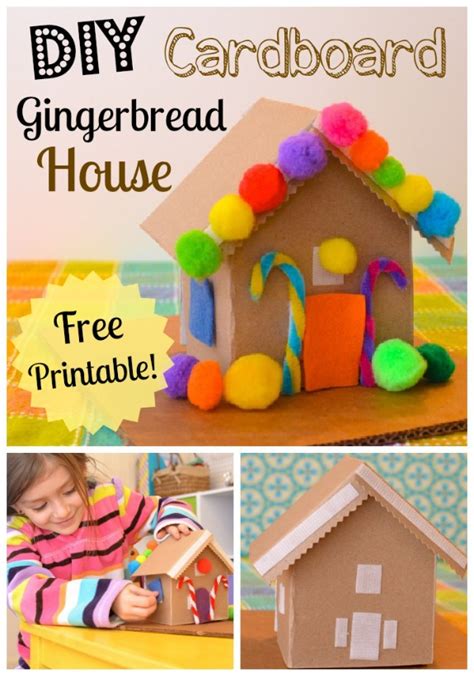 Diy Cardboard Gingerbread House Template