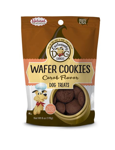 Exclusively Dog Cookies Carob Flavor Wafer Cookies Dog Treats, 8 oz - Walmart.com - Walmart.com