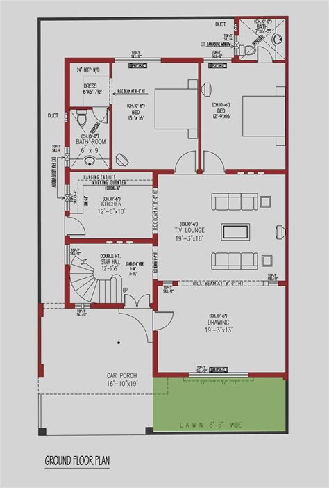 10 Marla House Plan 250 Sq Yds Architecture 360 Design Estate 2 10