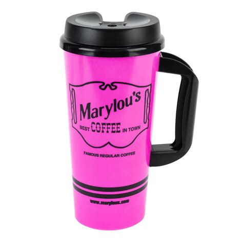20 Oz Pink Travel Mug Marylous Coffee
