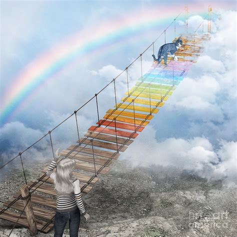 Over The Rainbow Bridge Digital Art By Jutta Maria Pusl