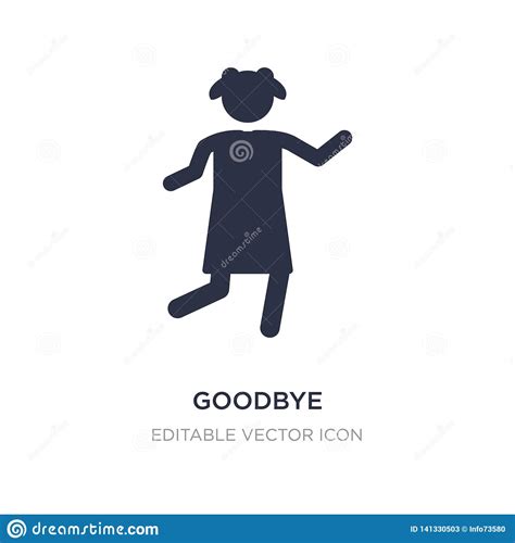 Goodbye Icon On White Background Simple Element Illustration From