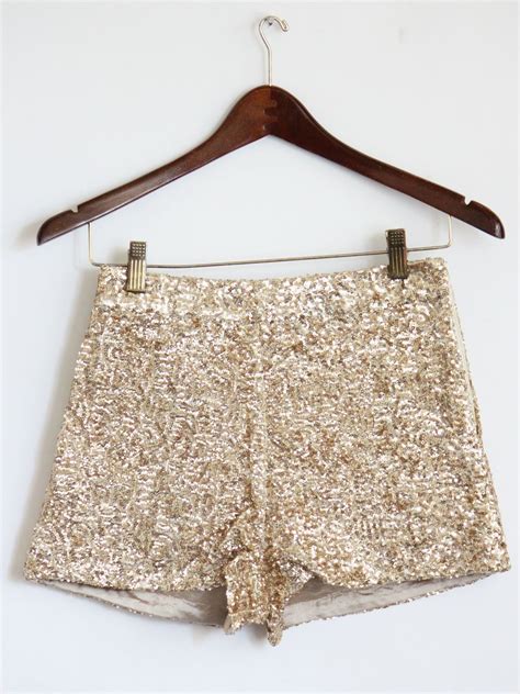 High Waist Gold Sequin Shorts When When Will The World Become A Place Where I Can Really Wear