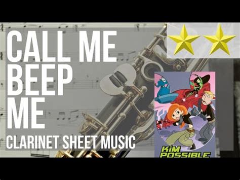 Clarinet Sheet Music How To Play Call Me Beep Me Kim Possible Theme Song By Christina Milian