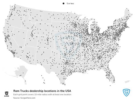 Number Of Ram Trucks Locations In The Usa In 2024 Scrapehero