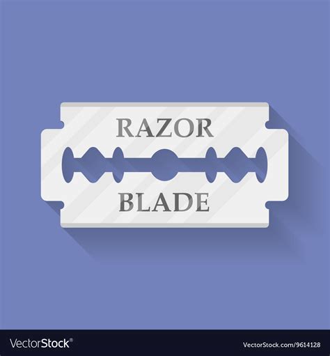Razor Blade Icon Symbol Flat Style Royalty Free Vector Image