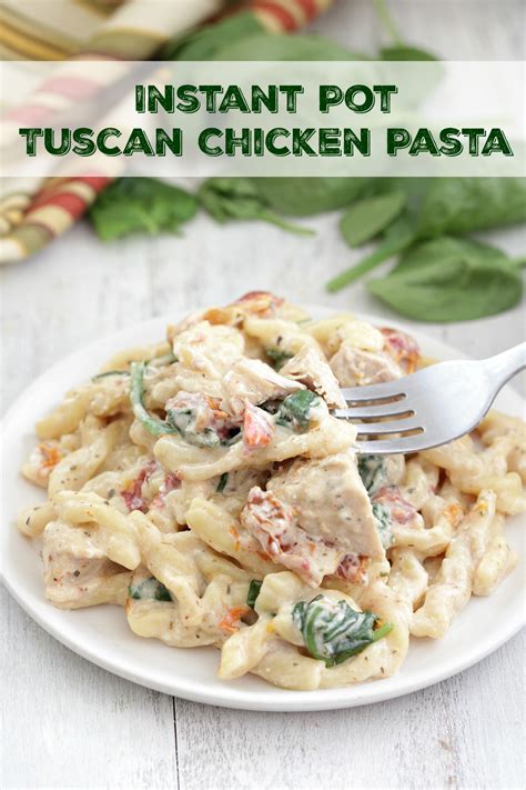 Stir in chicken and pasta (and try to submerge down into broth). Instant Pot Tuscan Chicken Pasta - Eat. Drink. Love.