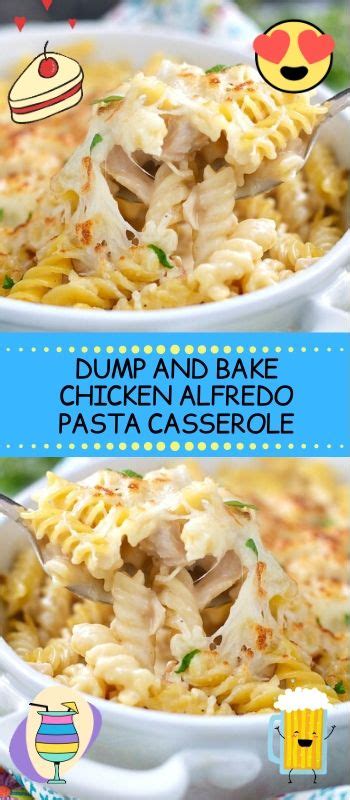 Dump And Bake Chicken Alfredo Pasta Casserole Tasty Kitchen Recipes