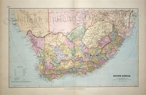 South Africa By E Stanford C1894 Welland Antique Maps