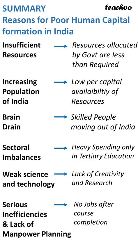 Sources Of Human Capital In India Economics Class 12 Teachoo
