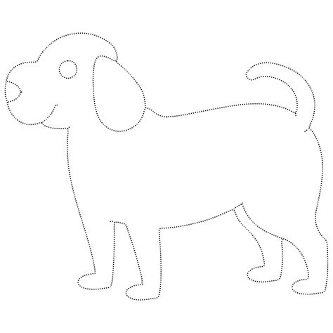 Easy Dog Tracing Coloring Page Download Print Or Color Online For Free