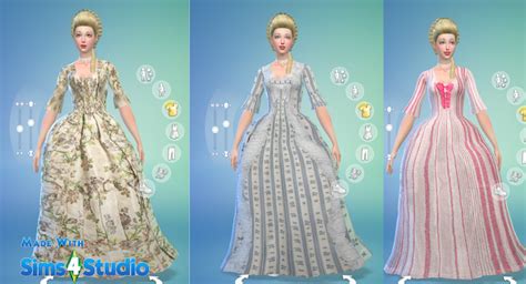 Sims 4 Ccs The Best Rococo Dress By Oh So Rococo F1d