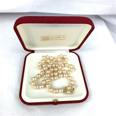 Majorica Pearl Strand Necklace In Box 9 Mm 24 Inches Etsy