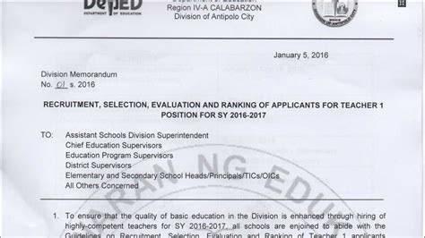 application letter  teaching position