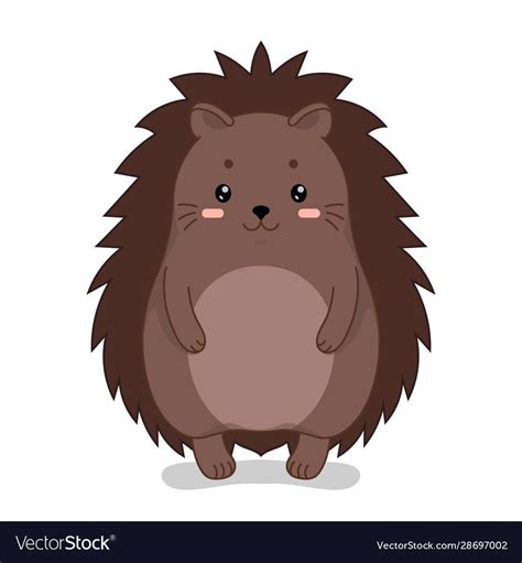 Childish With Cute Hedgehog Vector Image On Vectorstock In 2020 Cute