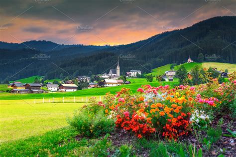 Gosau Alpine Village Austria ~ Nature Photos ~ Creative Market