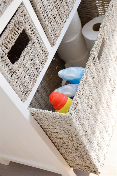 White Chest Of Drawers Bathroom Hallway Basket Storage Wooden Tetbury