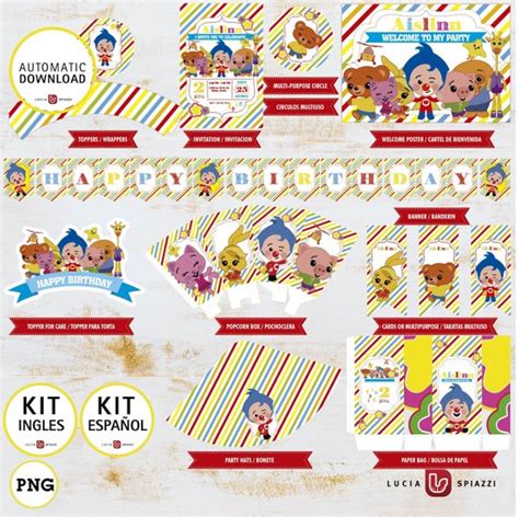 Plim Plim Printable Kit Of Clown Plim Plim 11 Pieces With The