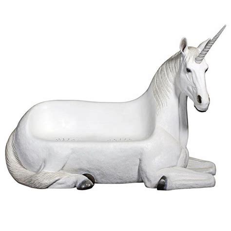 Full Of Mythical Beauty The Mystical Horned Unicorn Sculptural Bench